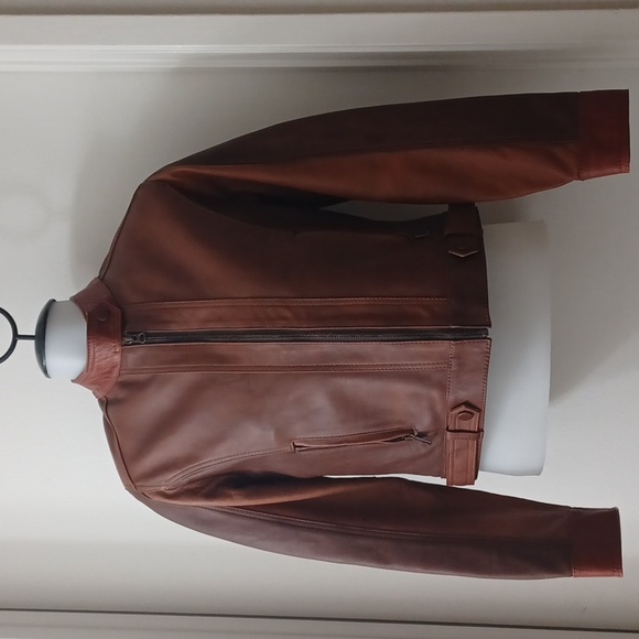 Vintage Greli leather jacket/ size Small - Picture 3 of 5